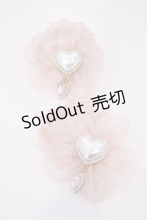 画像: Rojita / オーガンジーフラワーシュシュSET  ピンク O-26-02-07-046-LO-ZA-YM-ZT575-F004