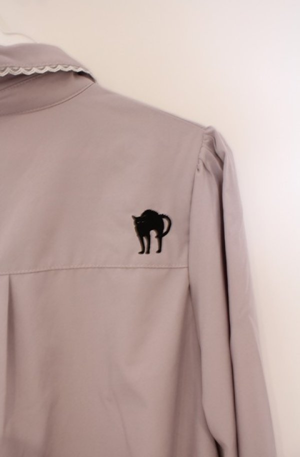 画像3: axes femme POETIQUE / キャットブローチ付ブラウス（ブローチ欠品） M ラベンダー O-26-02-07-1004-AX-BL-OW-OS (3)