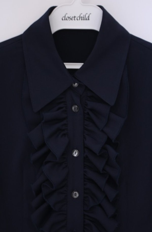 画像2: NO.S PROJECT / リリーブラウス  ネイビー O-26-02-07-1001-LO-BL-OW-OS (2)