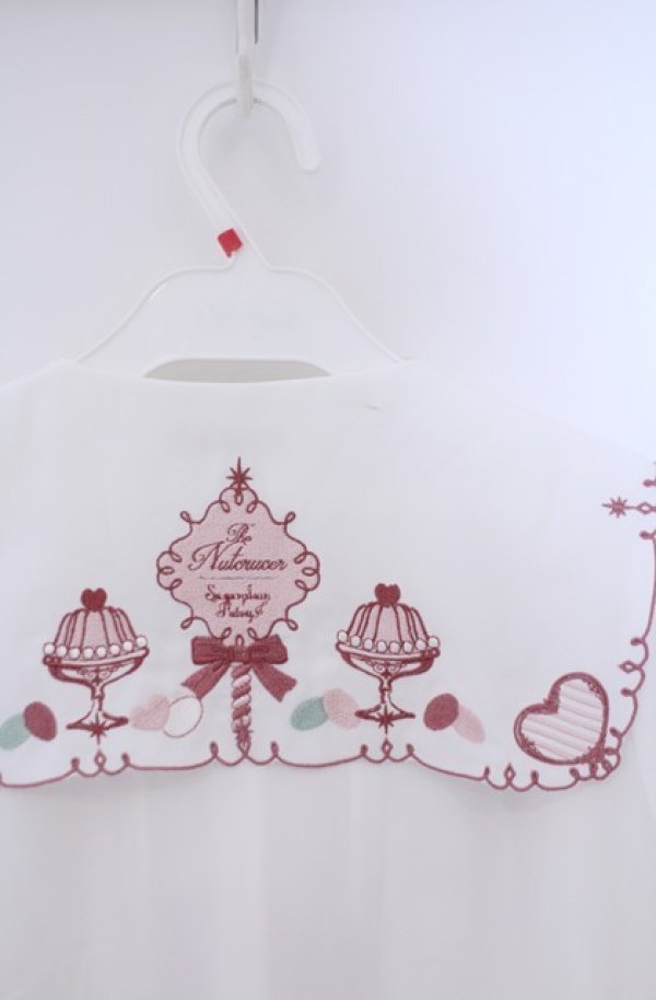 画像4: Amavel / お菓子の国の女王ブラウス  シロ×ピンク O-26-02-07-1007-CA-BL-IG-OS (4)