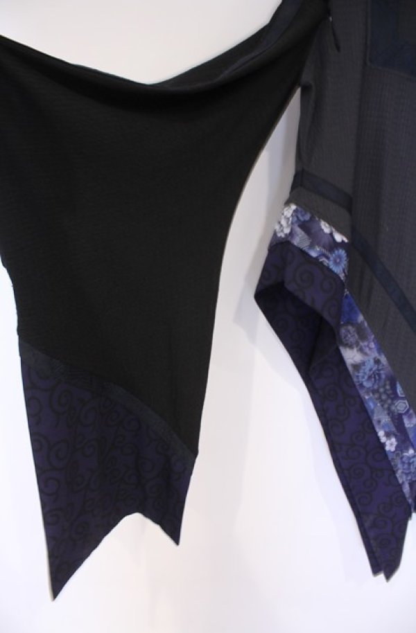 画像2: Qutie Frash / 着物チュニック  ブルー O-26-02-07-1008-QU-OP-OW-OS (2)