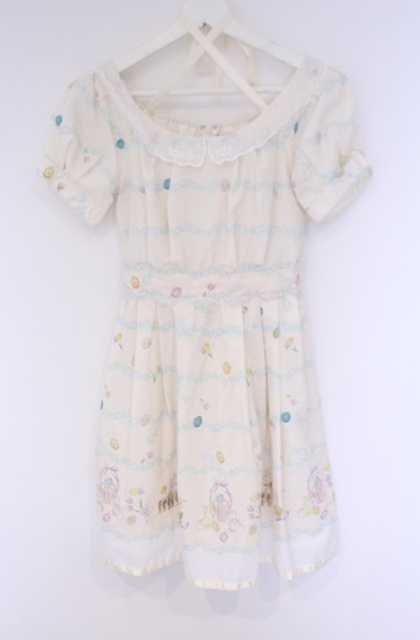 画像1: Secret Honey / イースターワンピース(ミスバニー＆とんすけver) 2 アイボリー O-26-02-07-1011-CA-OP-OW-OS (1)