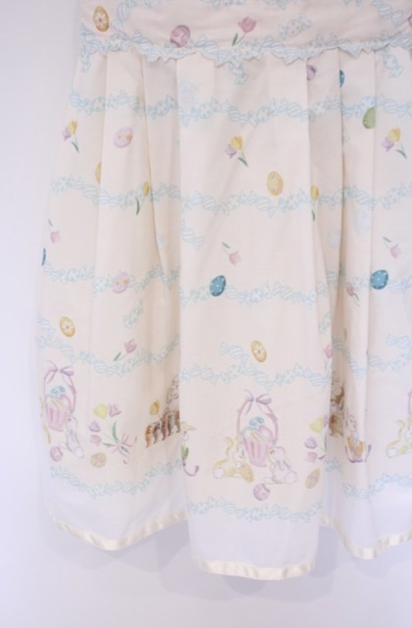 画像2: Secret Honey / イースターワンピース(ミスバニー＆とんすけver) 2 アイボリー O-26-02-07-1011-CA-OP-OW-OS (2)