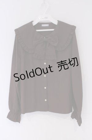 画像: axes femme kawaii / ピンタックリボン丸襟ブラウス M チャ O-26-02-07-1016-AX-BL-YM-OS