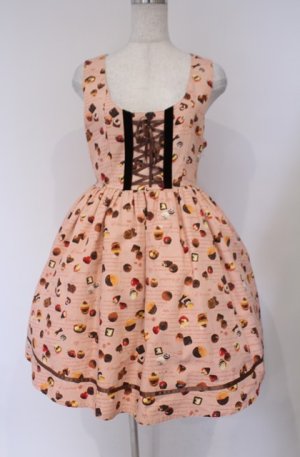 画像: Amavel / チョコレートジャンパースカート M ピンク O-26-02-07-1019-CA-OP-YM-OS