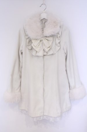 画像: Lily Merry / ファー付きリボンコート M シロ O-26-02-07-1022-LO-CO-YM-OS