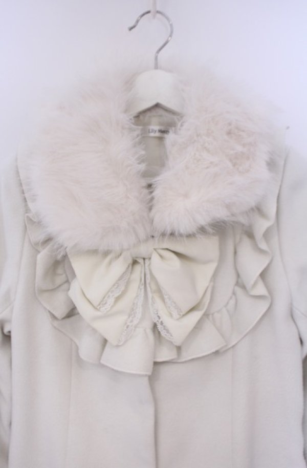 画像2: Lily Merry / ファー付きリボンコート M シロ O-26-02-07-1022-LO-CO-YM-OS (2)