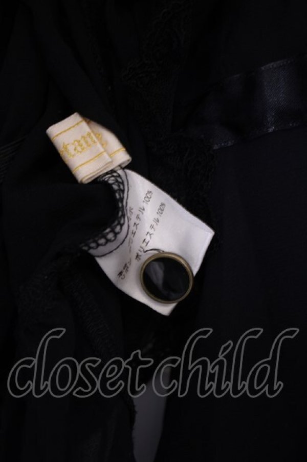 画像3: metamorphose / シフォンラッパ袖ブラウス  クロ O-26-02-07-006-ME-BL-OW-OS (3)