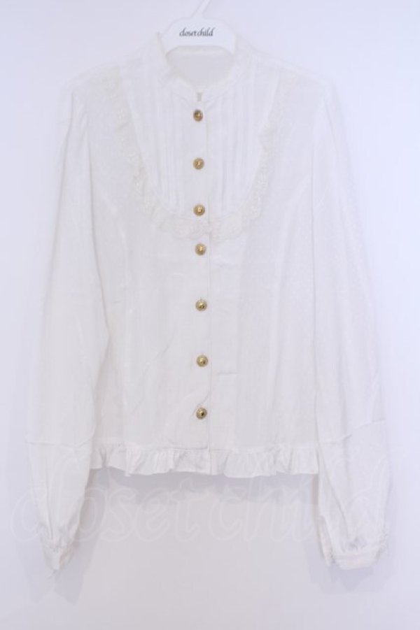 画像1: metamorphose / スワンレースブラウス  シロ O-26-02-07-008-ME-BL-OW-OS (1)