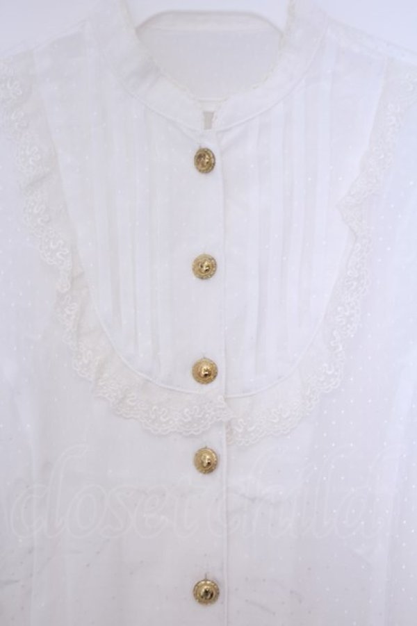 画像2: metamorphose / スワンレースブラウス  シロ O-26-02-07-008-ME-BL-OW-OS (2)