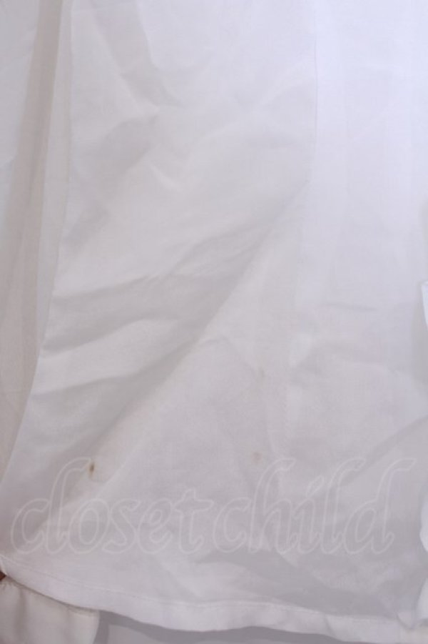 画像3: ALICE and the PIRATES / 立衿シフォンブラウス  シロ O-26-02-07-009-PA-BL-OW-OS (3)