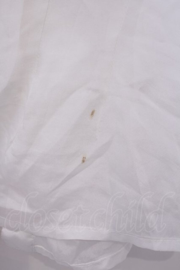 画像5: ALICE and the PIRATES / 立衿シフォンブラウス  シロ O-26-02-07-009-PA-BL-OW-OS (5)