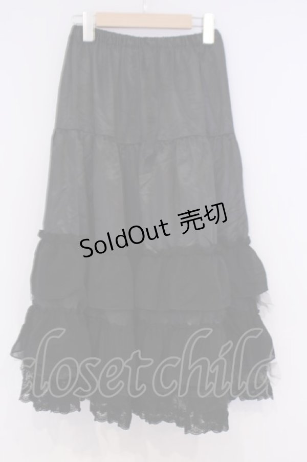 画像1: BABY,THE STARS SHINE BRIGHT / レースフリルペチコート  クロ O-26-02-07-010-BA-SK-OW-OS (1)