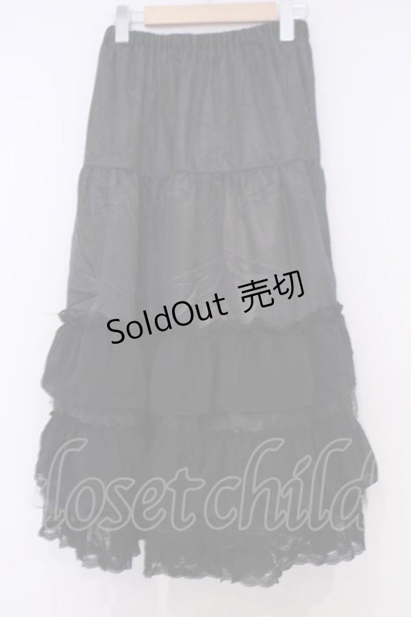 画像3: BABY,THE STARS SHINE BRIGHT / レースフリルペチコート  クロ O-26-02-07-010-BA-SK-OW-OS (3)