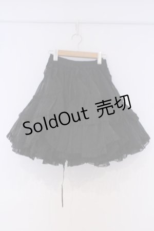 画像: metamorphose / ソフトオーガンジーフリルパニエ  クロ O-26-02-07-012-ME-SK-OW-OS