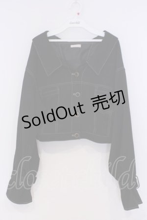 画像: axes femme POETIQUE / バックレースアップジャケット  クロ O-26-02-07-014-AX-JA-IG-ZT226