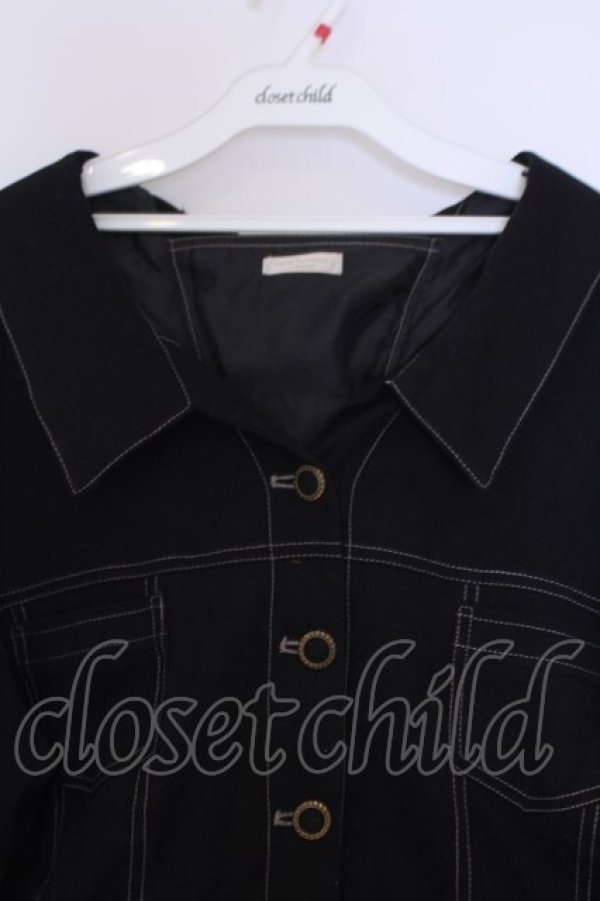 画像2: axes femme POETIQUE / バックレースアップジャケット  クロ O-26-02-07-014-AX-JA-IG-OS (2)