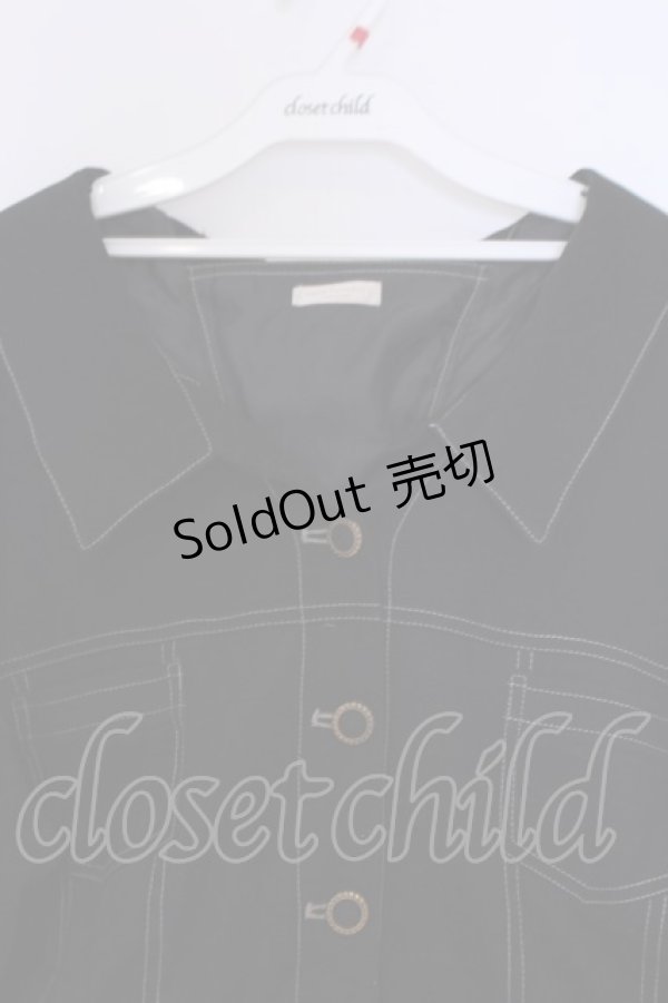 画像2: axes femme POETIQUE / バックレースアップジャケット  クロ O-26-02-07-014-AX-JA-IG-ZT226 (2)