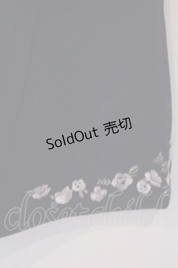 画像2: axes femme / 花刺繍入りワイドパンツ  ネイビー O-26-02-07-015-AX-PA-IG-OS (2)