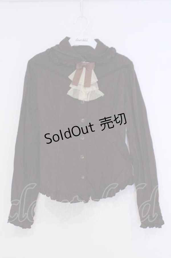 画像1: metamorphose / CL チュールジャボブラウス  ブラウン O-26-02-07-002-ME-BL-OW-OS (1)