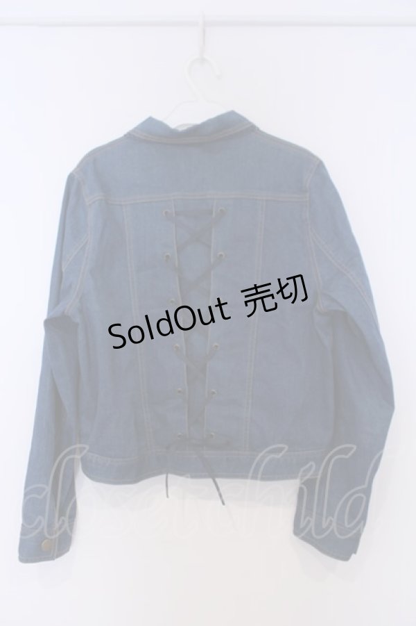 画像3: axes femme / レースアップGジャン  インディゴ O-26-02-07-018-AX-JA-IG-ZT0217V (3)