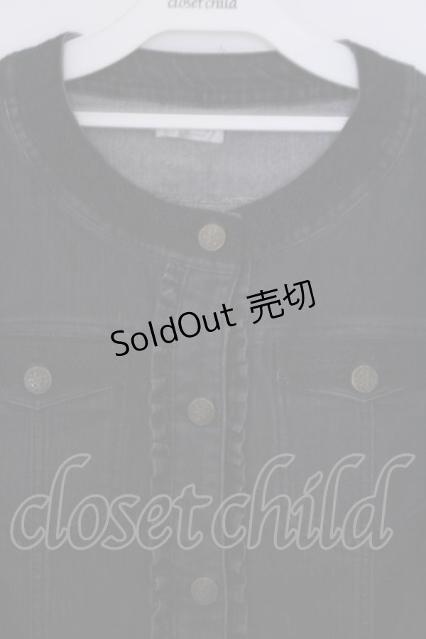 画像2: axes femme / ノーカラーデニムジャケット M クロ O-26-02-07-019-AX-JA-IG-OS (2)