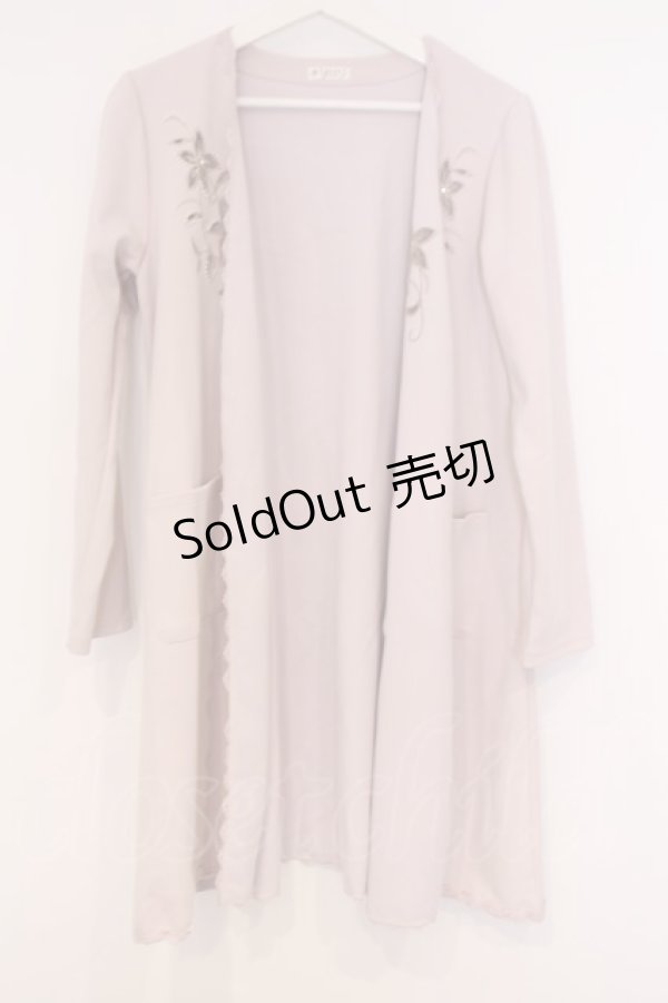 画像1: axes femme / 花透かしトッパーカーディガン M ピンク O-26-02-07-022-AX-TO-IG-OS (1)