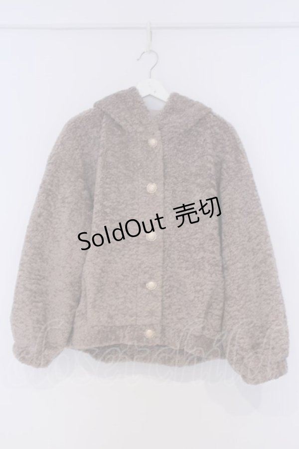 画像1: axes femme POETIQUE / パールボタンボアコート M ブラウン O-26-02-07-023-AX-CO-IG-OS (1)