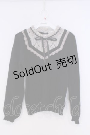 画像: axes femme / ブロッキングニットプルオーバー  クロ O-26-02-07-025-AX-TO-IG-OS