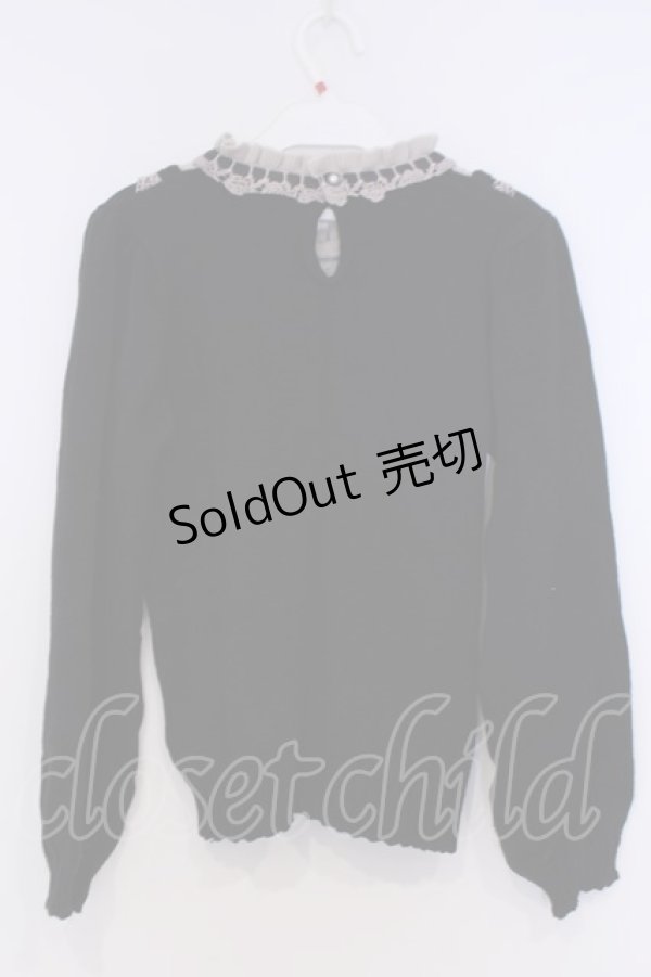 画像3: axes femme / ブロッキングニットプルオーバー  クロ O-26-02-07-025-AX-TO-IG-OS (3)