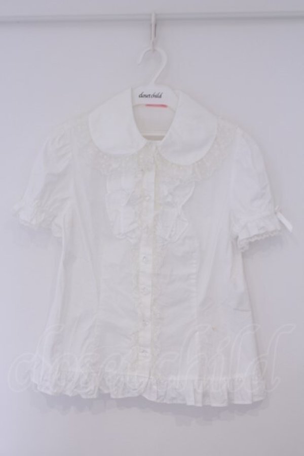 画像1: Angelic Pretty / ファンシーフリルブラウス  シロ O-26-02-09-029-AP-BL-OW-OS (1)
