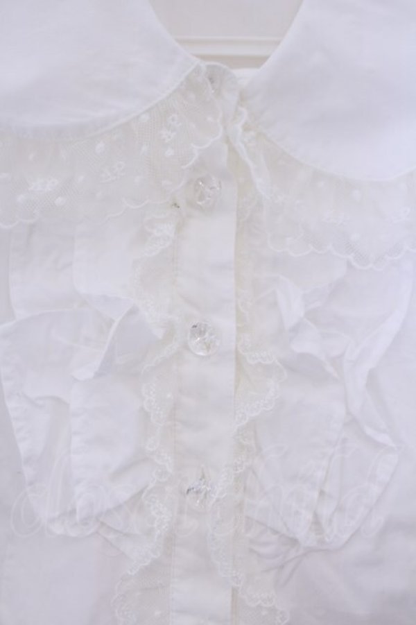 画像2: Angelic Pretty / ファンシーフリルブラウス  シロ O-26-02-09-029-AP-BL-OW-OS (2)