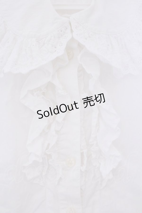 画像2: BABY,THE STARS SHINE BRIGHT / フリルフル半袖ブラウス  シロ O-26-02-09-035-BA-BL-IG-OS (2)