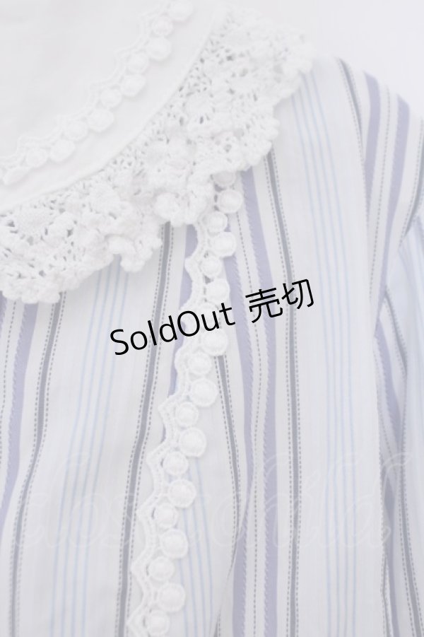 画像3: Angelic Pretty / ストライプレースブラウス  サックス O-26-02-09-036-AP-TO-OW-OS (3)