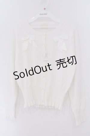 画像: metamorphose / リボンカーディガン  シロ O-26-02-09-037-ME-TO-OW-OS