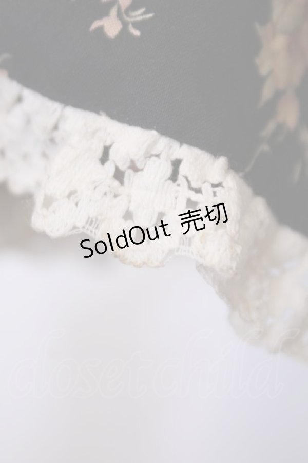 画像4: metamorphose / 薔薇柄ロングスカート  クロ O-26-02-09-040-ME-SK-OW-OS (4)