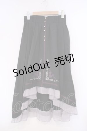 画像: axes femme / 薔薇刺繍フィッシュテールスカート M クロ O-26-02-09-042-AX-SK-OW-OS