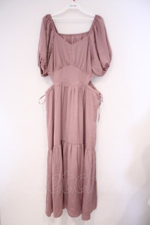 画像: axes femme / パフ袖ウエストカットワンピース M ピンク O-26-02-09-044-AX-OP-OW-OS