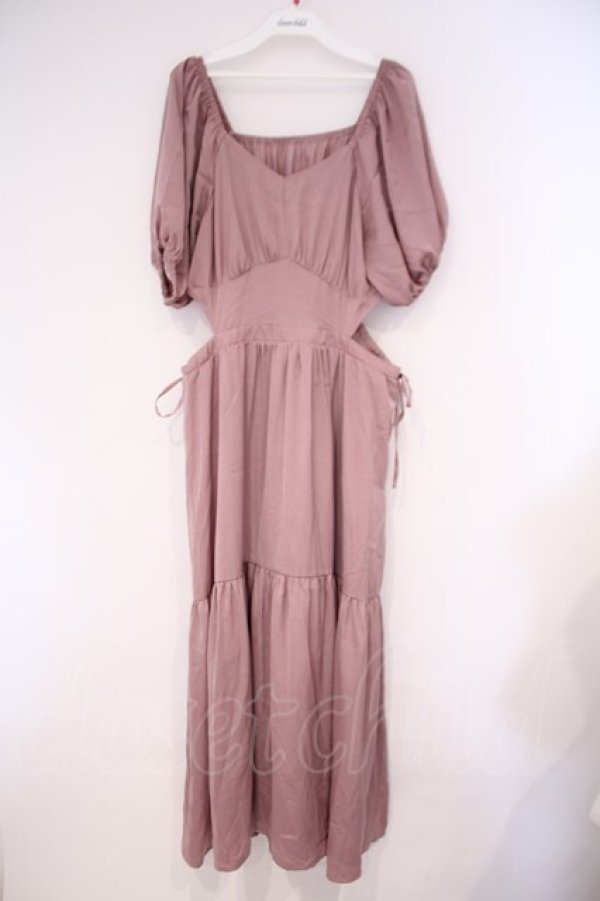 画像1: axes femme / パフ袖ウエストカットワンピース M ピンク O-26-02-09-044-AX-OP-OW-OS (1)