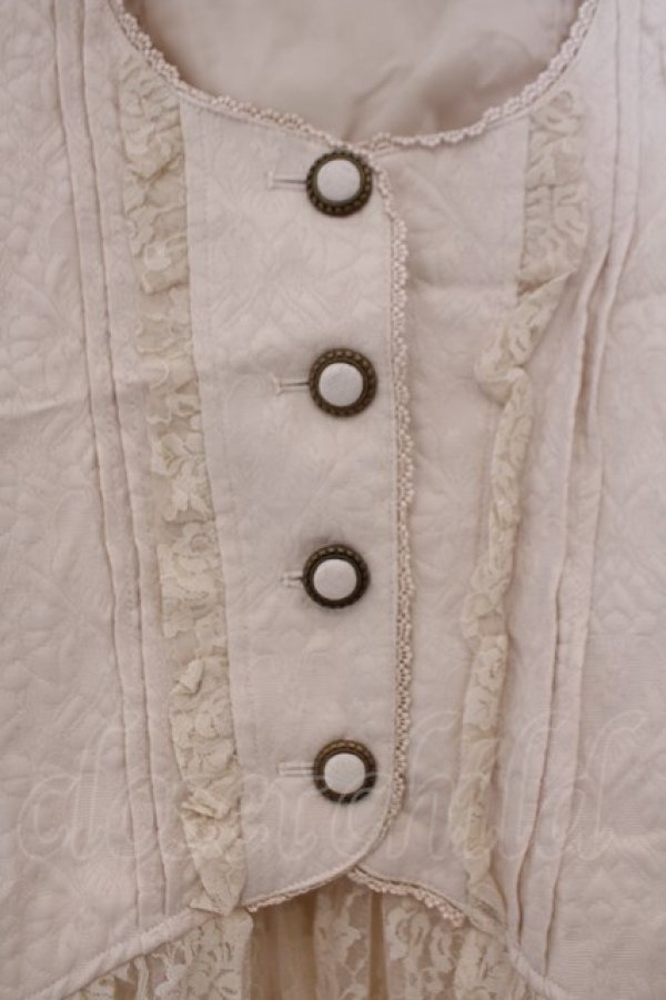 画像2: axes femme / レース使いJQロングベスト M キナリ O-26-02-09-046-AX-TO-OW-OS (2)