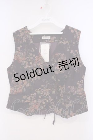 画像: axes femme / フローラルプリントベスト F パープル O-26-02-09-047-AX-TO-OW-OS