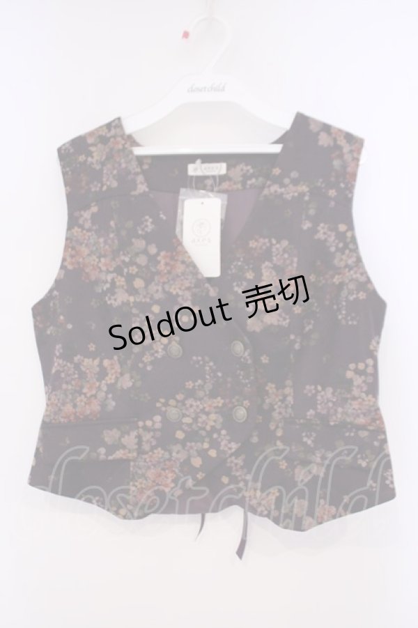 画像1: axes femme / フローラルプリントベスト F パープル O-26-02-09-047-AX-TO-OW-OS (1)