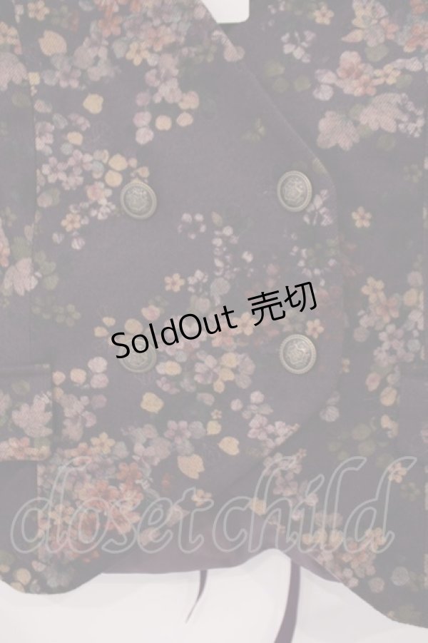 画像2: axes femme / フローラルプリントベスト F パープル O-26-02-09-047-AX-TO-OW-OS (2)