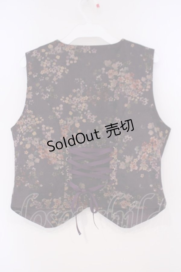画像3: axes femme / フローラルプリントベスト F パープル O-26-02-09-047-AX-TO-OW-OS (3)