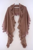 画像1: axes femme / ニットレース使いストール  ピンク O-26-02-09-048-AX-ZA-OW-OS (1)