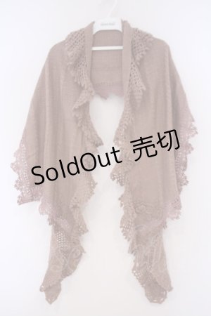 画像: axes femme / ニットレース使いストール  ピンク O-26-02-09-048-AX-ZA-OW-OS