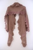 画像3: axes femme / ニットレース使いストール  ピンク O-26-02-09-048-AX-ZA-OW-OS (3)