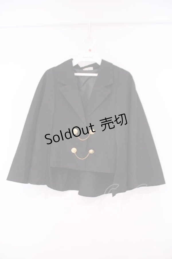 画像1: axes femme / マント風ケープジャケット F クロ O-26-02-09-049-AX-TO-OW-OS (1)