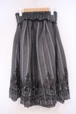 画像3: axes femme / 裾フロッキーローズストライプスカート M グレー O-26-02-09-053-AX-SK-OW-OS (3)