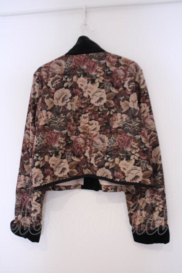 画像3: axes femme / 【Petrouchka axes femme 】ゴブランプリントジャケット L ワイン系 O-26-02-09-056-AX-JA-OW-OS (3)